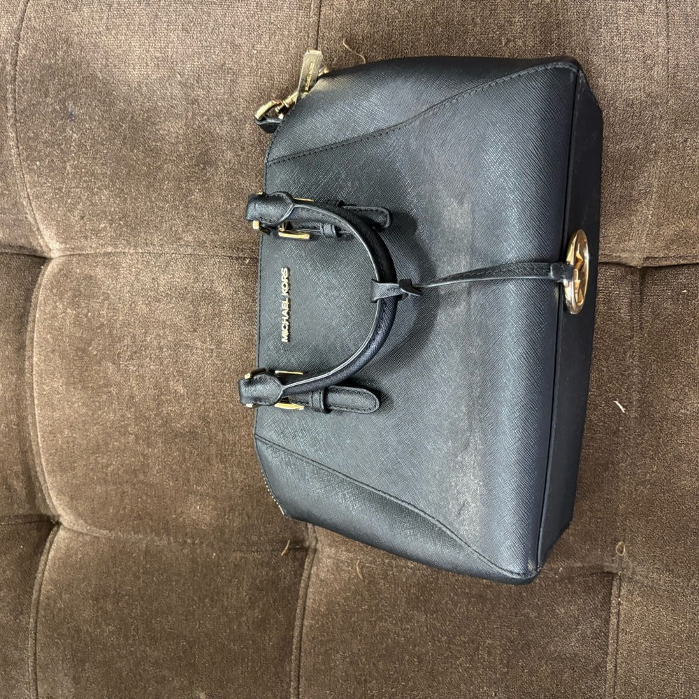 Michael Kors Black Leather Satchel